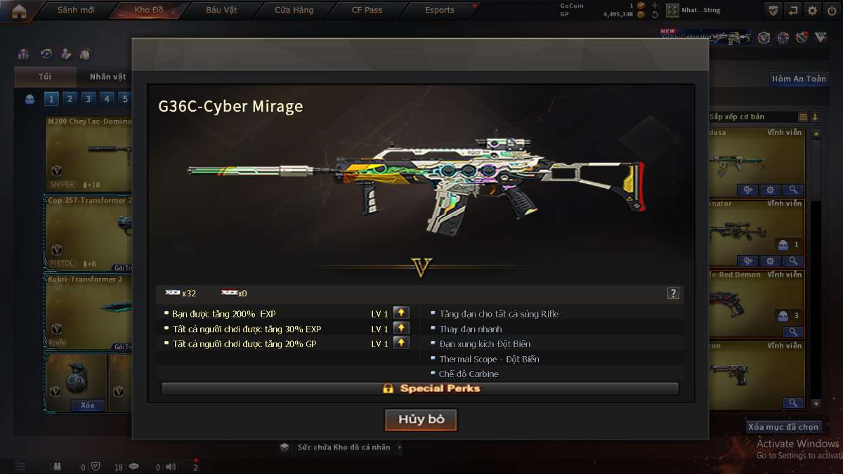 shop acc cf uy tin gia re